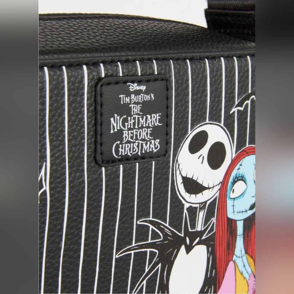The Nightmare Before Christmas Camera Bag Purse Jack and Sally, Stripes - Picture 4 of 10